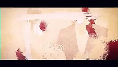 复古怀旧晕染水墨笔刷边框婚礼图像展E模板视频的预览图